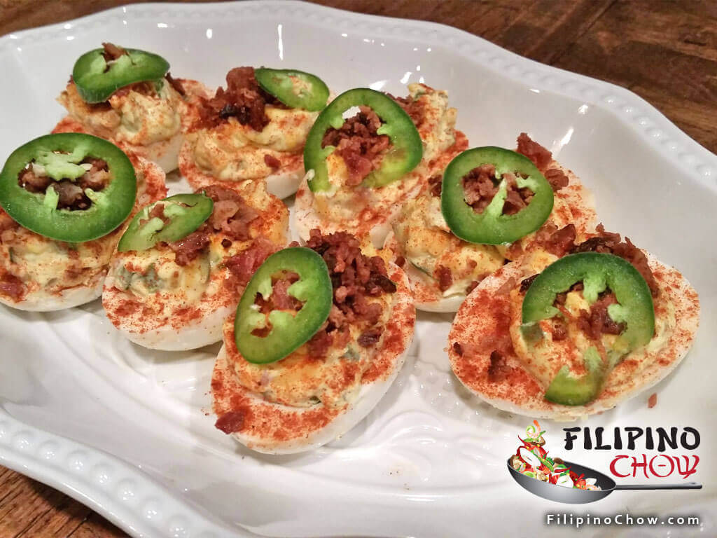 Picture of Jalapeno Cheddar Bacon Deviled Eggs Filipino Chow's